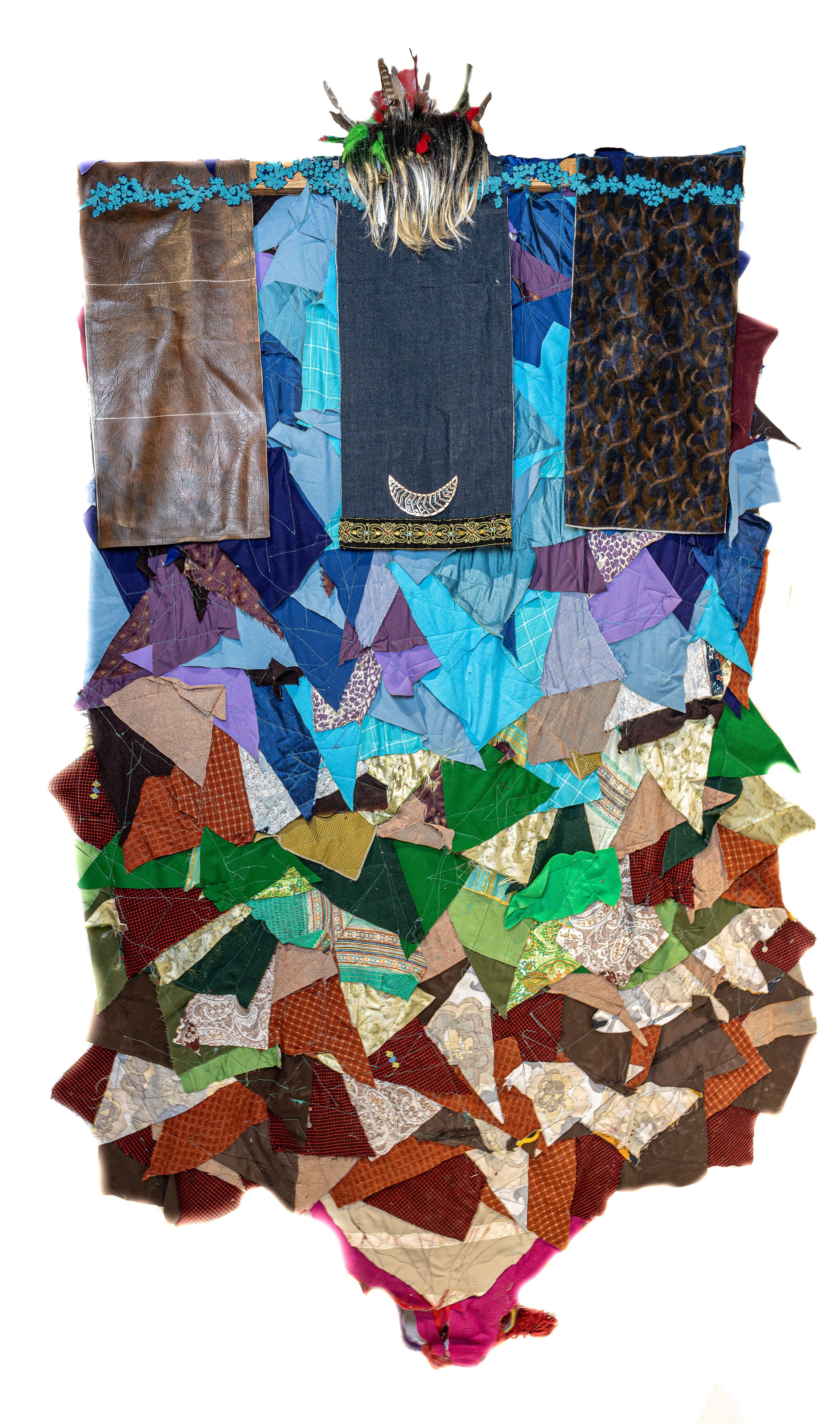 Vertical Textile Collage