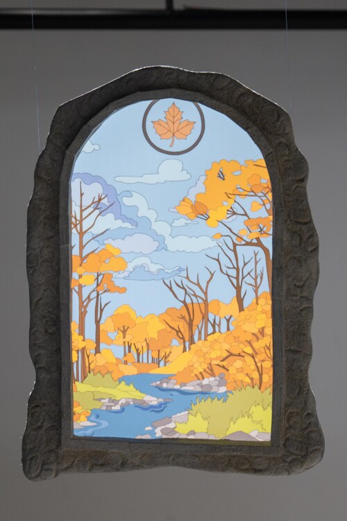 Autumn Landscape in Decorative Frame Autumn Landscape in Decorative Frame