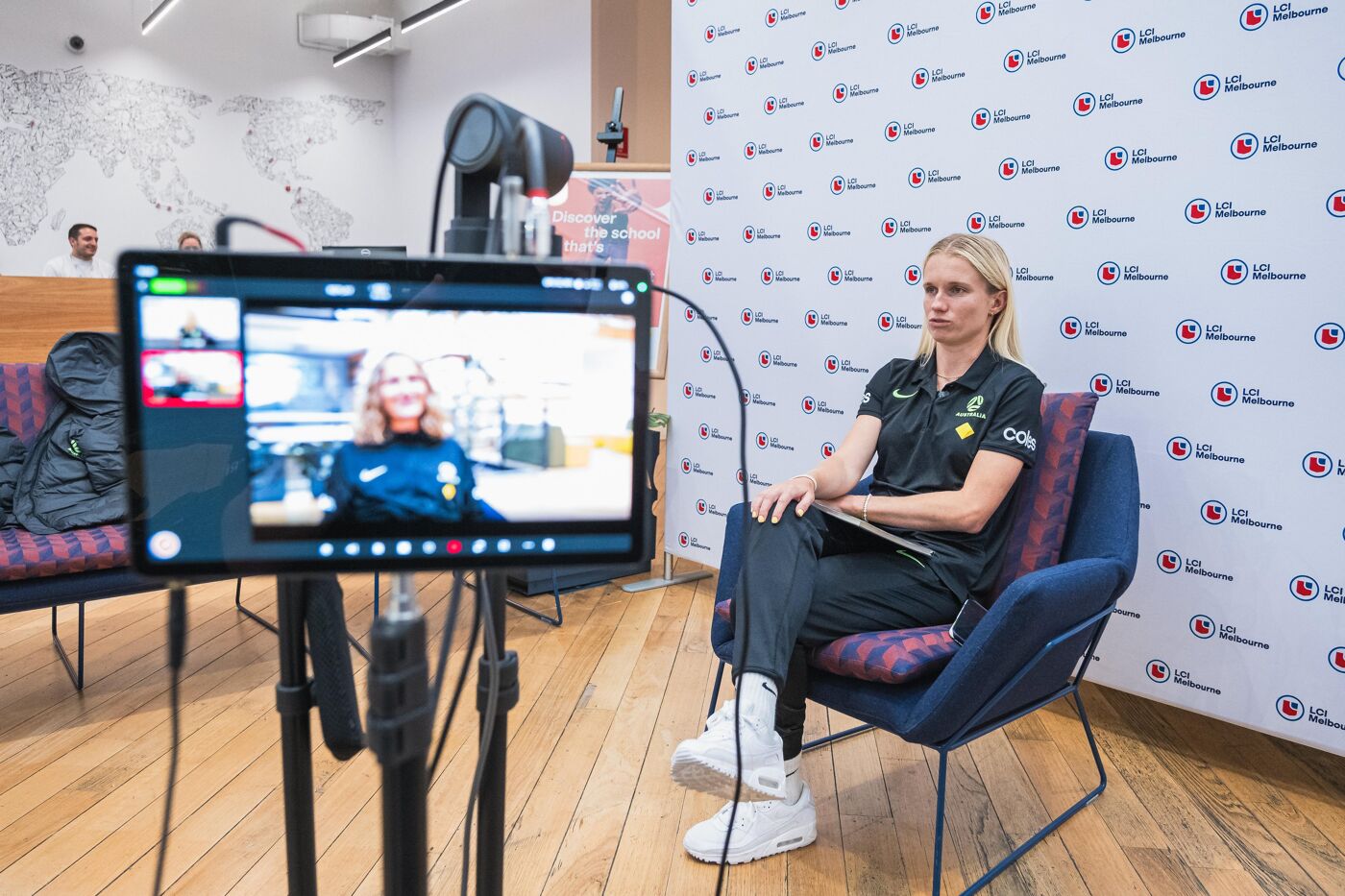 Athlete Interview Filming at LCI Melbourne