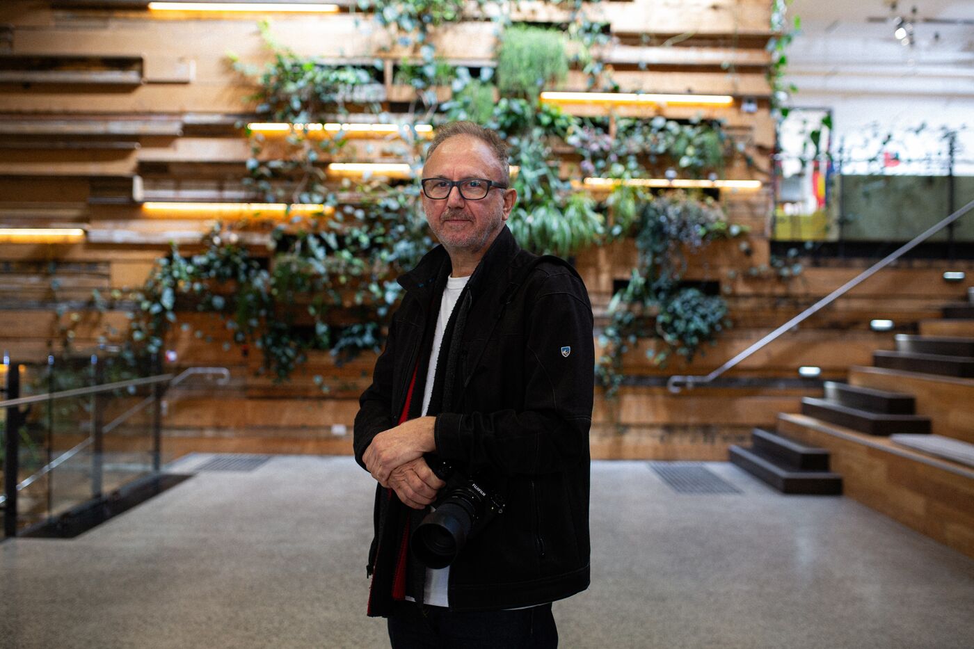 Photographer in an Eco-Friendly Office