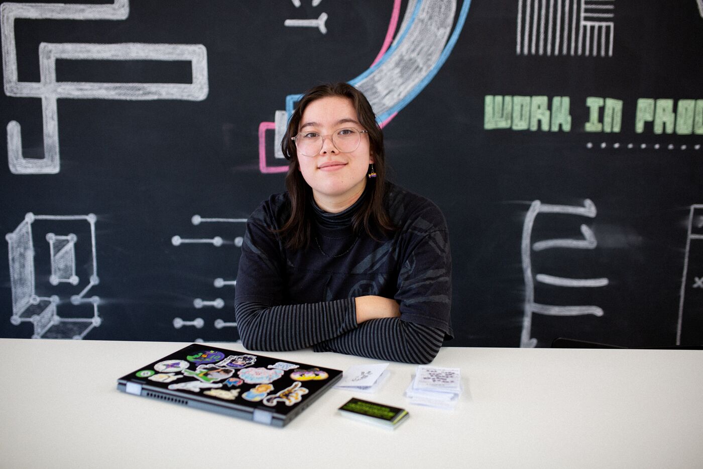 Professional Woman in a Creative Workspace