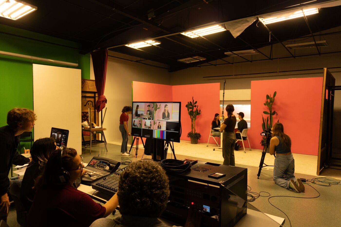 Vertias Campus students filming scene