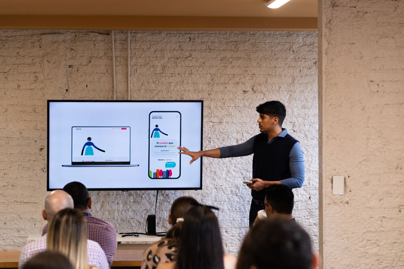 Presentación de negocios en progreso