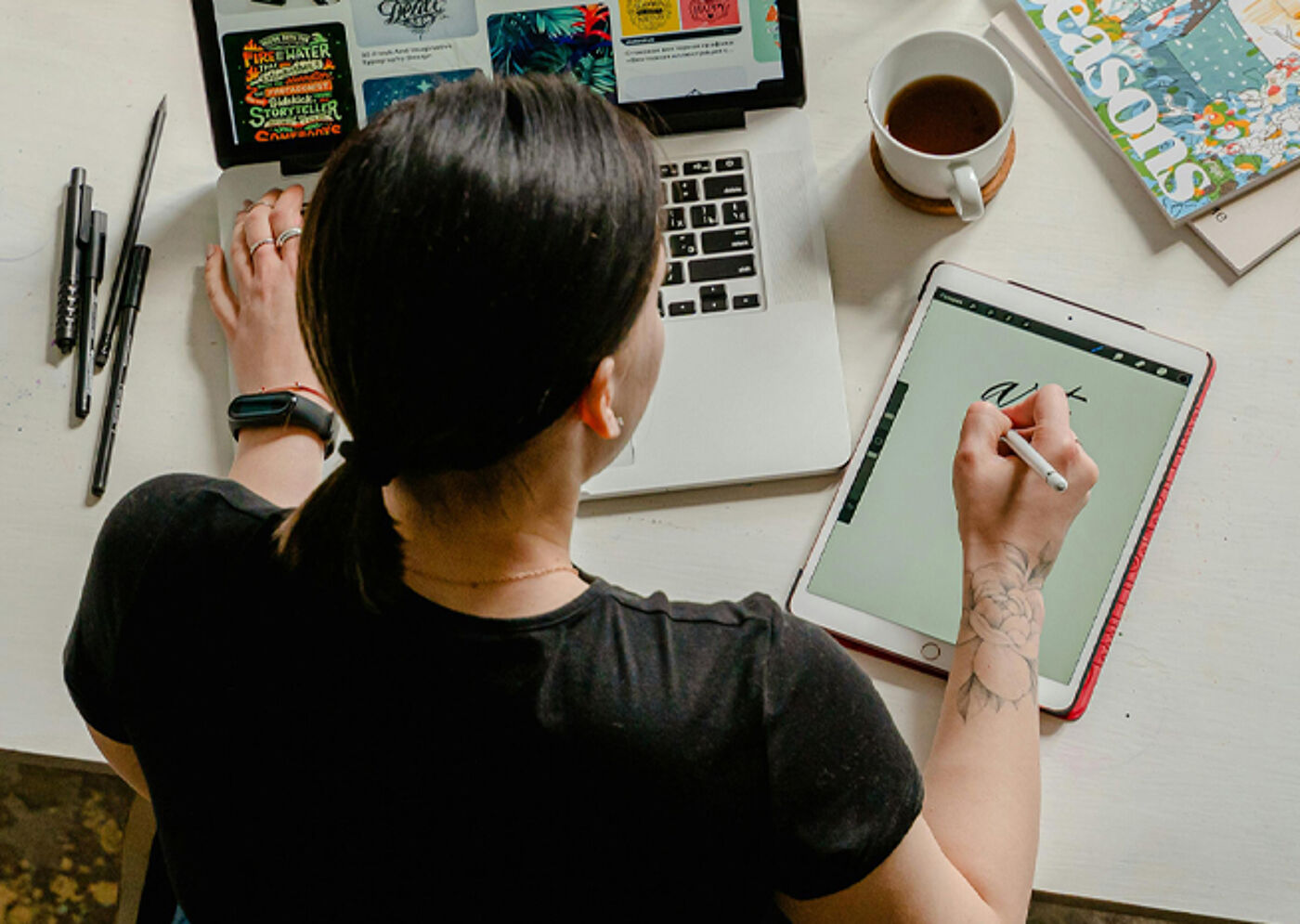 Artist Working on Digital Design