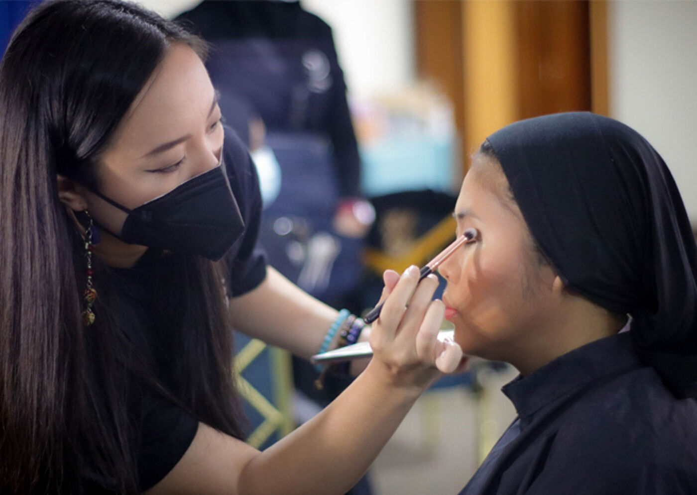 Makeup Session in Progress