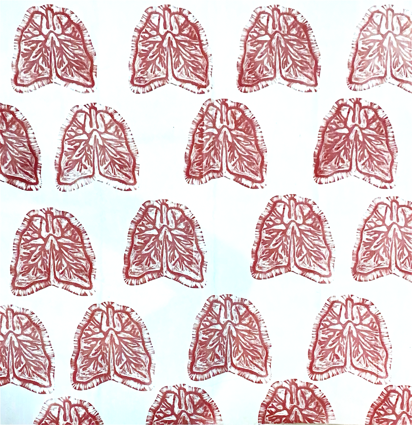 Repetitive Anatomical Pattern Artwork