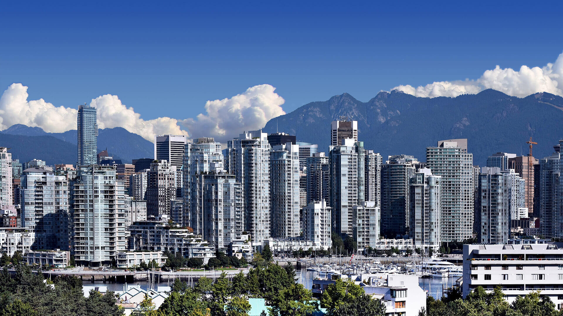 Vancouver Skyline and Mountains