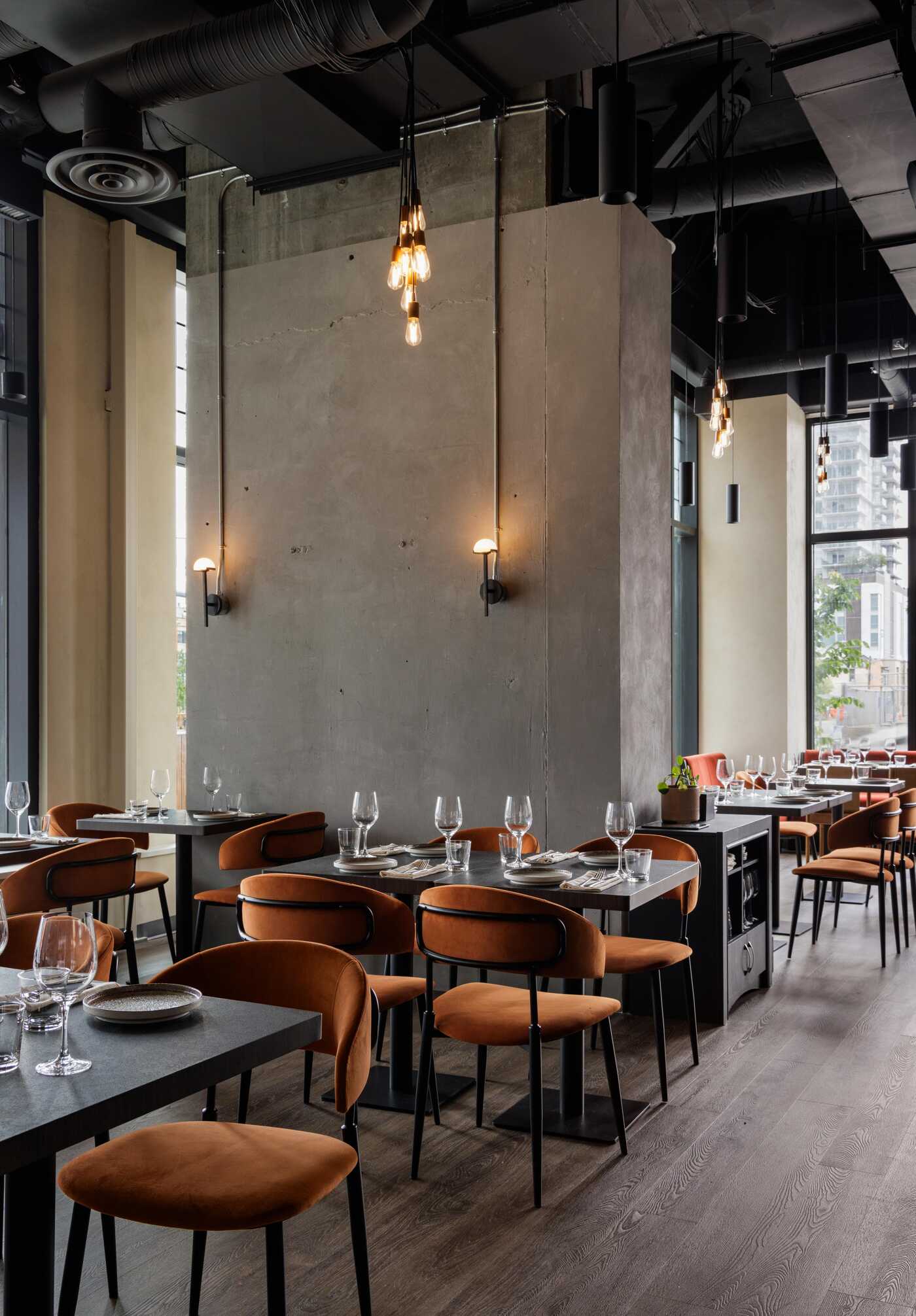 Modern Industrial Restaurant Interior