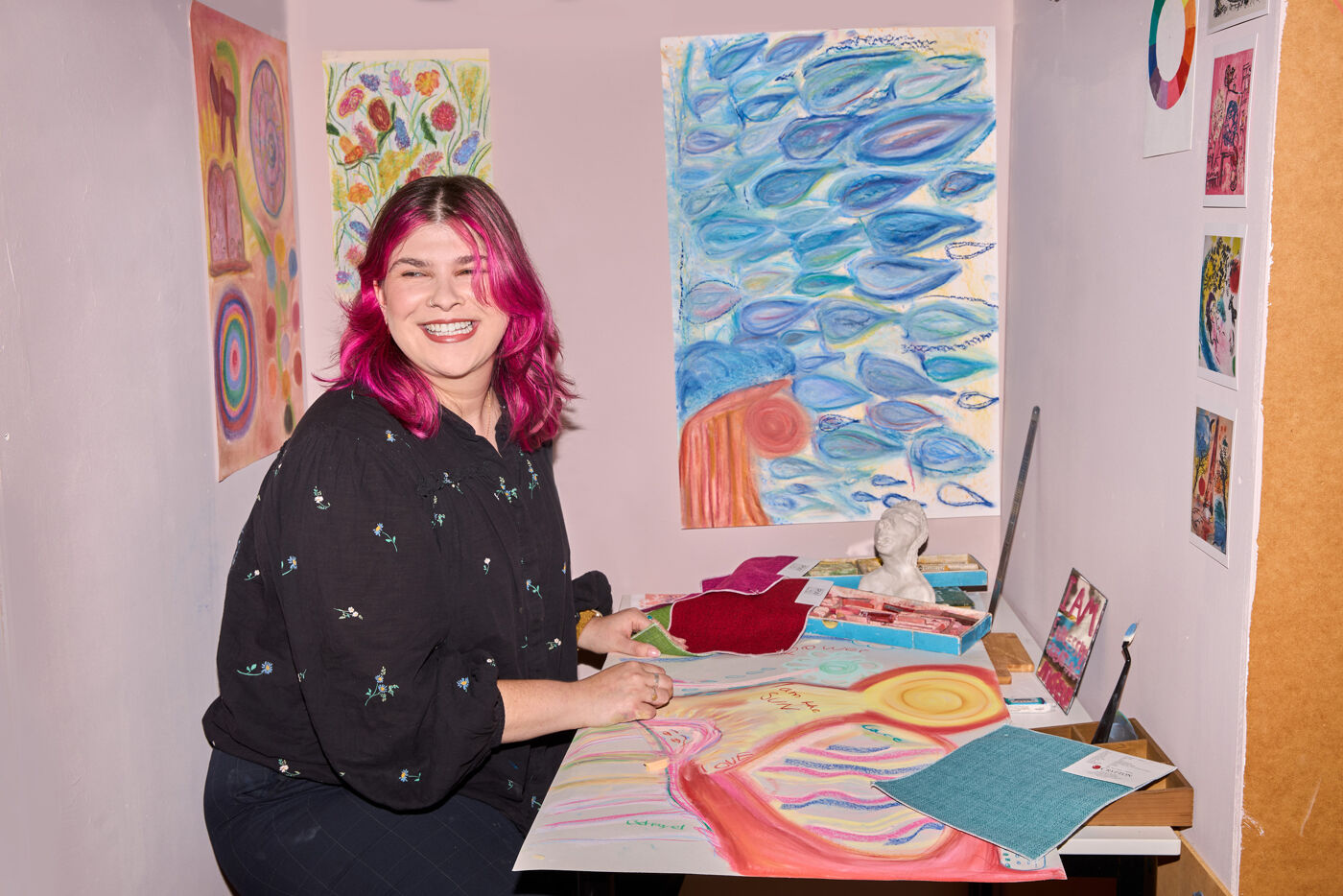 Artist in Her Studio